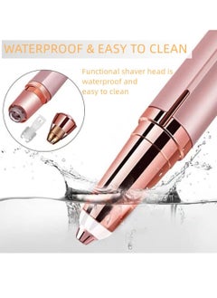 Generic USB Rechargeable Portable Electric Eyebrow Trimmer Pen for Women,Painless Precision Eyebrow Hair Remover, Safe Eyebrow Shaver Razor Tool for face Leg Lip Armpit Hand(Rose Gold)  - Image 4