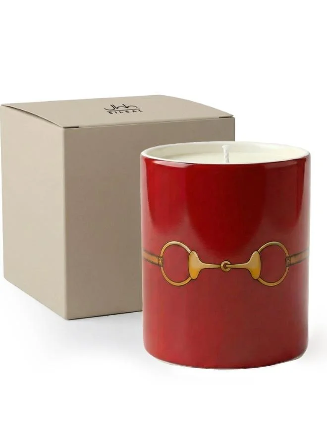 Silsal Fares Oud Wood Candle Red - 150g