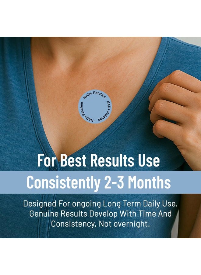 Maximum NAD NAD+ Patches for Women & Men with Nicotinamide and Resveratrol-30 Patches, Premium 8-Hour Extended-Release Formula, Vegan - Image 4