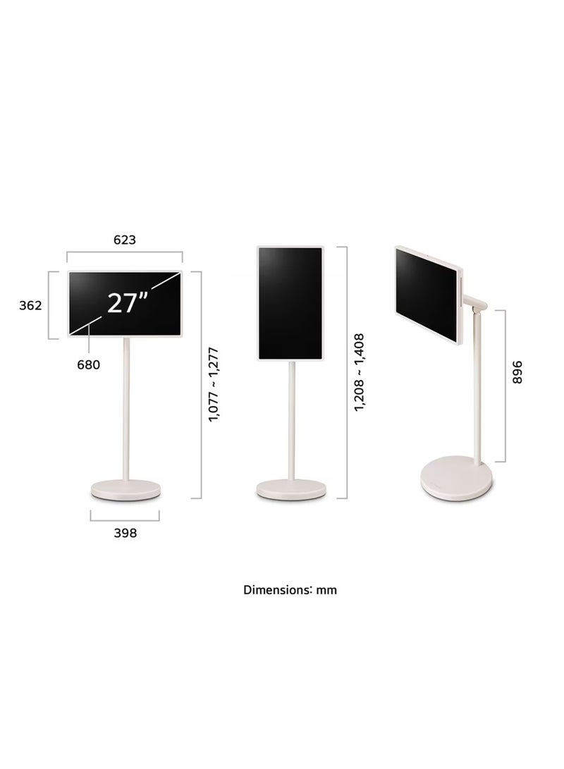 LG StanbyME 2 27-inch Portable Smart Touch Screen with 4hr Battery 27LX6TDGA-AMA white - Image 4
