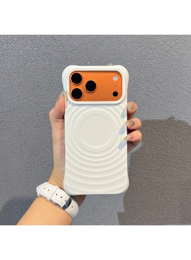 3D Ripple Liquid Silicone Magnetic Phone Case for Apple iPhone 17 Pro Max / 17 Pro, Full Coverage Shockproof Soft Cover - Image 3