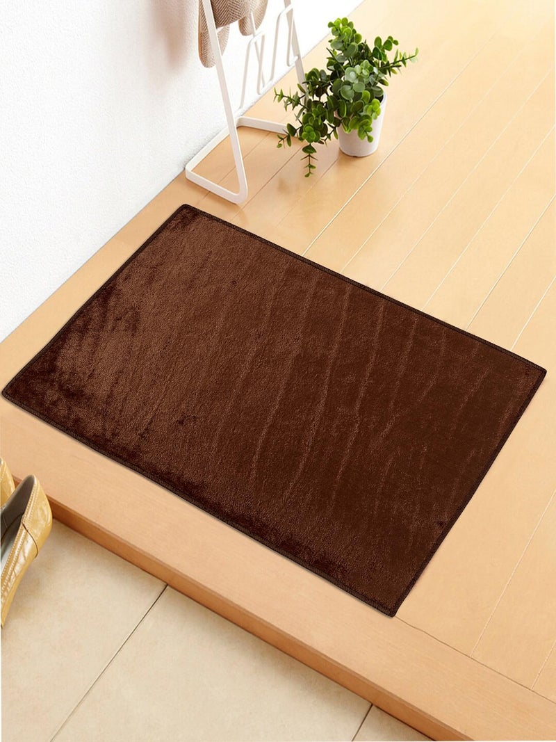RD TREND Velvet Door Mats Combo Set 2,Anti-Skid Door Mat for Home/Living Room/Office/Home Entrance, Quick Dry Machine Washable (Brown,16x24 Inches), Rectangular - Image 2
