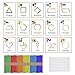 Noveread 252 Pcs Shapes Flash Cards with Colorful Sticks and White Hook for Toddlers Preschool Kids Learning Art Craft Develops Shape Recognition Imagination Creativity - Image 2
