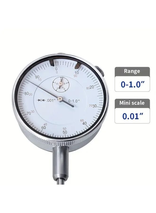 Precision Dial Indicator With Magnetic Base 0 1 Inch Range Fine Adjustable Arm - Image 4
