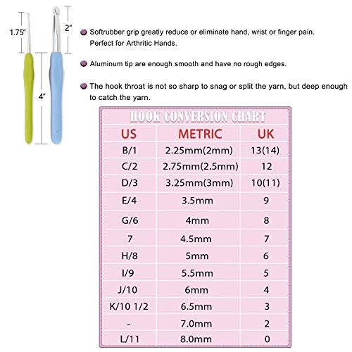 Teamoy Ergonomic Crochet Hook Set,12Pcs Large Crochet Hooks for Arthritis and Beginners, Smooth and Comfortable - Image 5