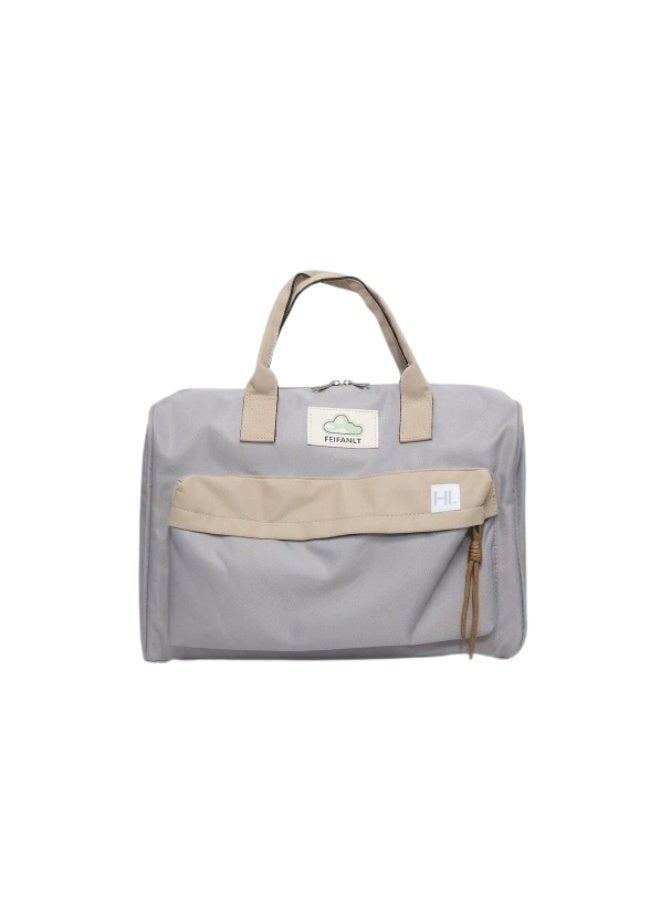 Large travel bag with multiple organizing pockets, durable handbag for clubs and short trips, streamlined design, luxurious and organized luggage bag 250929 (grey) - Image 2