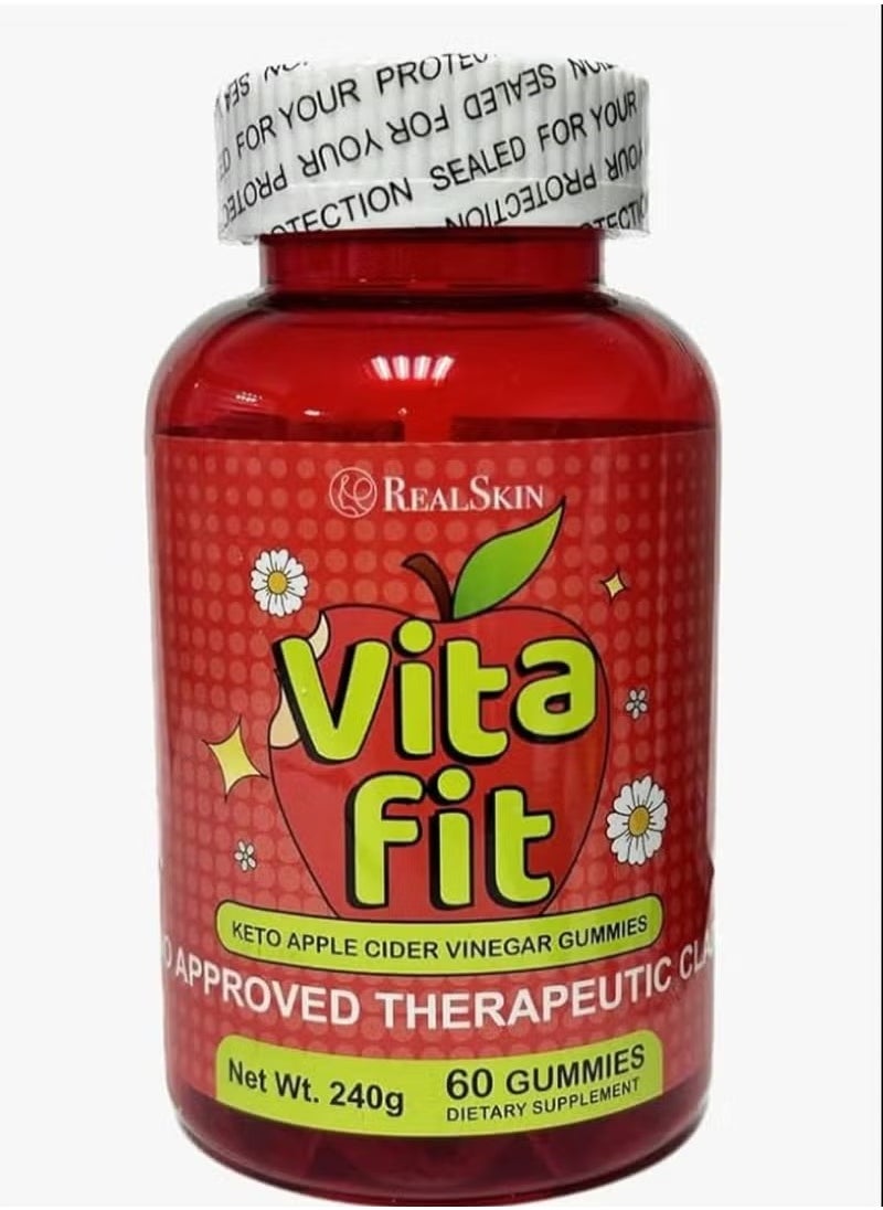 Real Skin Vita Fit KETO Apple Cider Vinegar Gummies, 60Gummies 