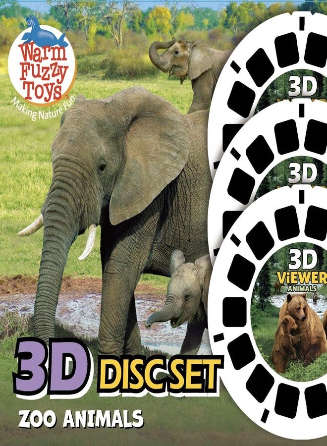 WARM FUZZY Toys Zoo Reels for Viewfinder - 3D Retro Viewer Slides for Kids & Adults, Classic Educational Toy, Includes 3 Reels with 21 HD Images - Image 3