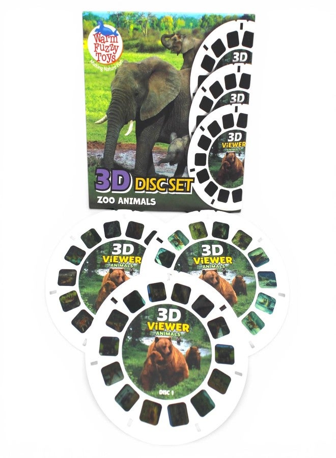 WARM FUZZY Toys Zoo Reels for Viewfinder - 3D Retro Viewer Slides for Kids & Adults, Classic Educational Toy, Includes 3 Reels with 21 HD Images - Image 2