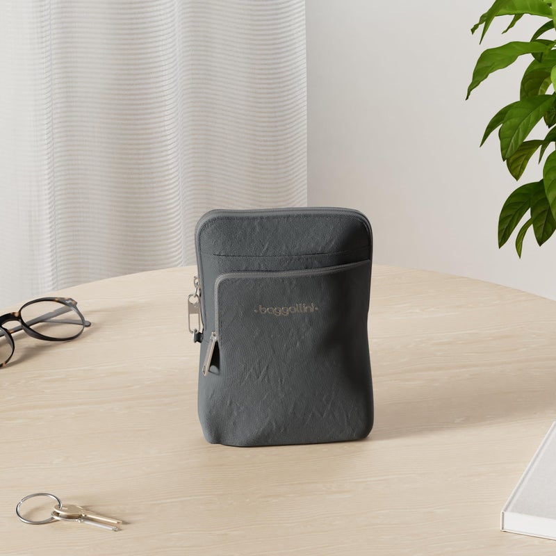 Baggallini womens Securtex® Anti-theft Activity Crossbody Bag Cross Body, Charcoal, One Size US - Image 2