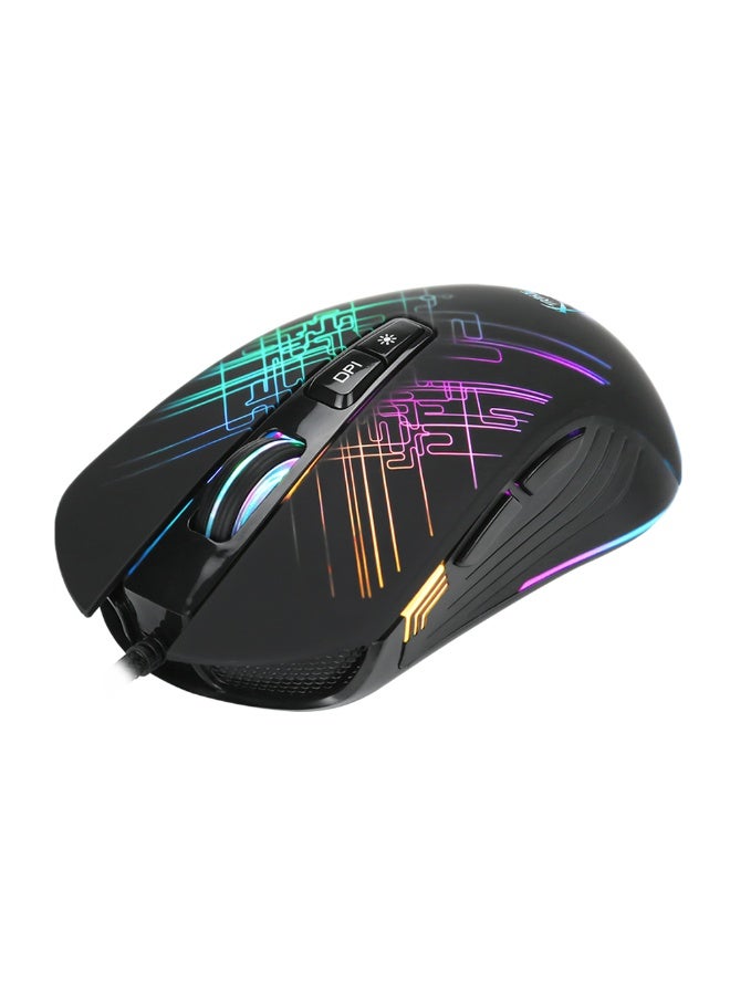 Xtrike Me GM-510 RGB Gaming Mouse, 4800 DPI, 7 Programmable Buttons, Ergonomic Design - Black - Image 2