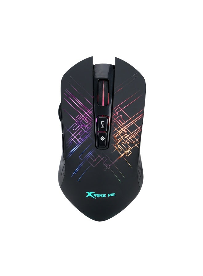 Xtrike Me GM-510 RGB Gaming Mouse, 4800 DPI, 7 Programmable Buttons, Ergonomic Design - Black - Image 3