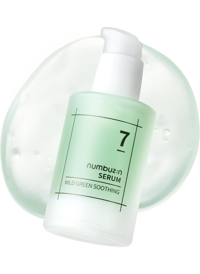 numbuzin numbuzin No.7 Mild Green Soothing Serum | Acne-prone Skin, Sensitive Redness, Centella Asiatica, Green Tea, Lightweight Gel, Noni | Korean Skin Care for Face, 50ml - Image 1