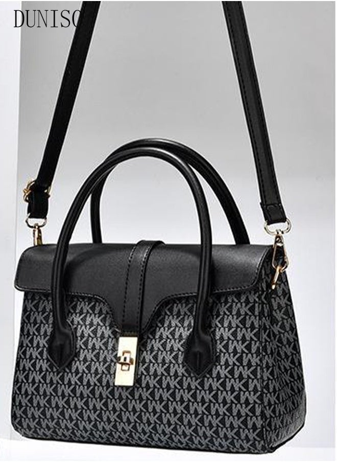 DUNISO - Women's Fashion Handbag Faux Leather Crossbody Bag For Women Large Capacity Tote Bags with Removable Shoulder Strap Top Handle Satchel Fashionable Travel Shoulder Bag For Ladies - Image 1