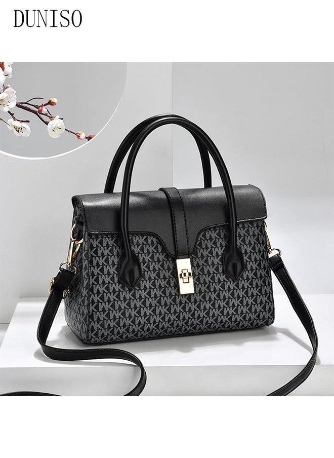 DUNISO - Women's Fashion Handbag Faux Leather Crossbody Bag For Women Large Capacity Tote Bags with Removable Shoulder Strap Top Handle Satchel Fashionable Travel Shoulder Bag For Ladies - Image 1