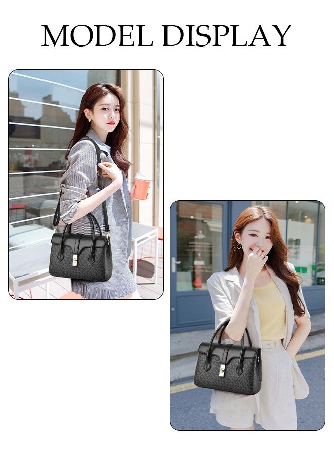 DUNISO - Women's Fashion Handbag Faux Leather Crossbody Bag For Women Large Capacity Tote Bags with Removable Shoulder Strap Top Handle Satchel Fashionable Travel Shoulder Bag For Ladies - Image 1