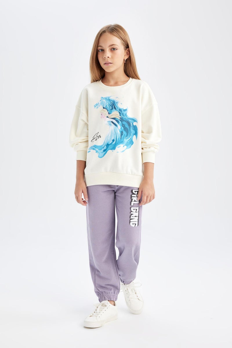 DeFacto Purple Girl Girl Printed Jogger Sweatpants Casual - Image 2
