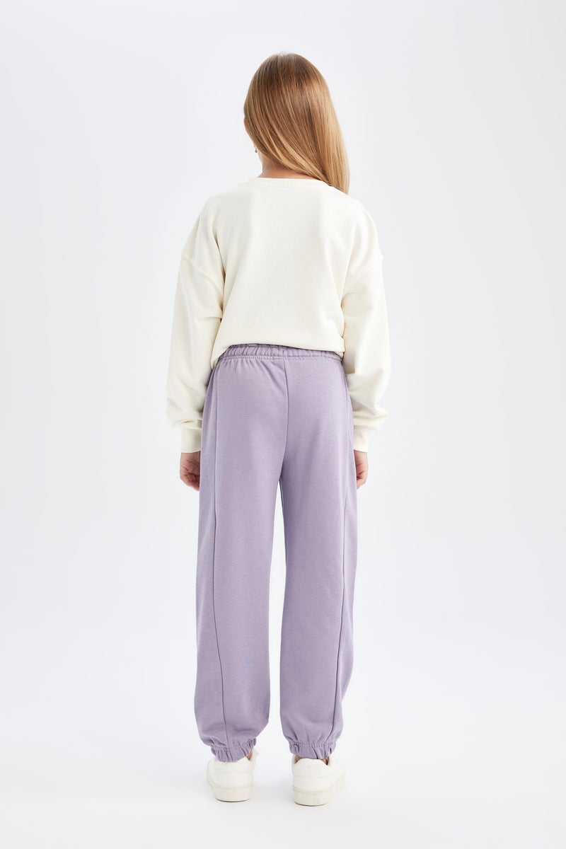 DeFacto Purple Girl Girl Printed Jogger Sweatpants Casual - Image 5