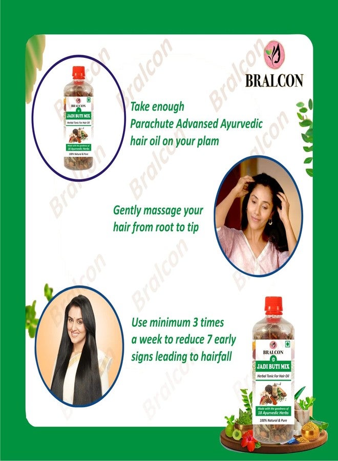 برالكون زيت الشعر العشبي برالكون جاديبوتي ميكس - 100 مل | مصنوع من مكونات طبيعية ونقية 100% - 18 عشبة أيورفيدية - Image 4