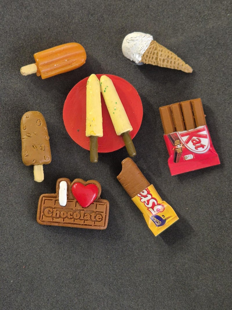 DT DECTONE Combo of 7 Unique Fridge Magnet Chocolate Ice Cream Miniature Food 3D Fridge Magnet Best Souvenir Gift 100% Made in India - Image 4