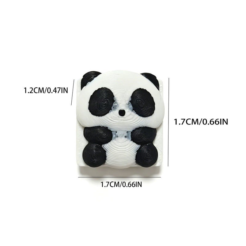 3D Printed White Panda Keycaps 4 Pack Mechanical Keyboard Decorative Lovely - Image 5