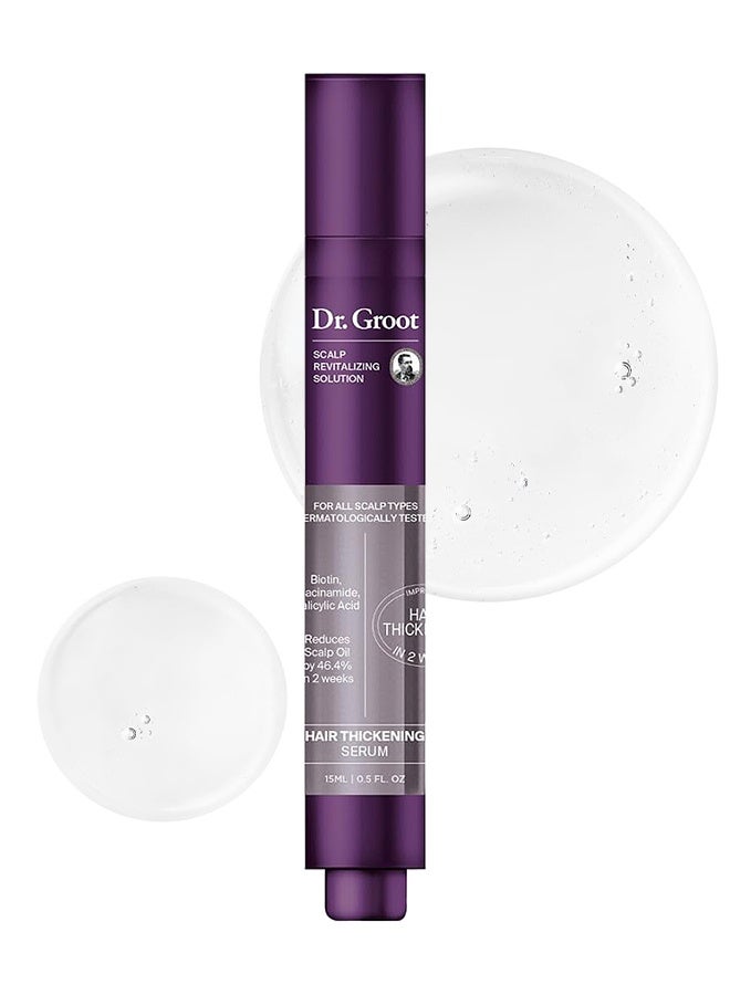 Dr.Groot Dr. Groot Award-Winning Hair Thickening Serum For Hair Loss, Thinning Hair, Hair Care, Scalp Treatment, Clinically Tested, Thicker Hair, Reduces Oil, Roll On - Image 1