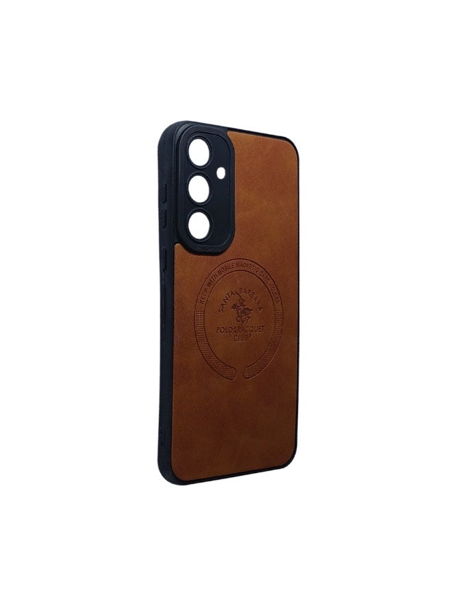Phone Back Cover  leather for Samsung Galaxy A55 brown - Image 4