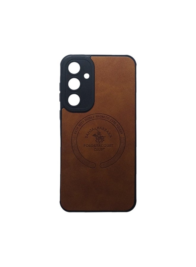 Phone Back Cover  leather for Samsung Galaxy A55 brown - Image 1