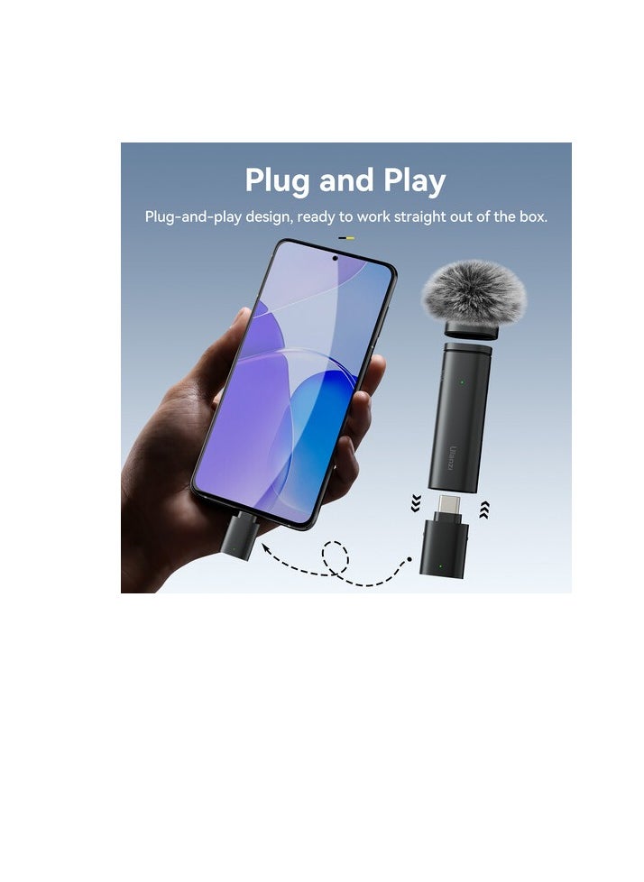 Ulanzi - WM-10 USB-C Wireless Clip-on Microphone For Smartphone Or Tablet - Image 1
