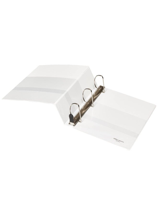 أوفيس ديبوت مجلدات Office Depot® شديدة التحمل بثلاث حلقات، حلقات على شكل حرف D مقاس 2 بوصة، أبيض، 49% مواد معاد تدويرها، عبوة من 4 قطع - Image 4