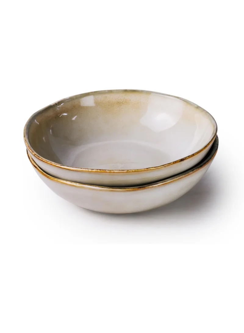 كويزين أرت Cuisine Art Jamie Bowl - Set of 2 | 18Cm Ceramic Bowls for Soups, Salads, Desserts & Snacks | Durable Stoneware | Microwave & Dishwasher Safe