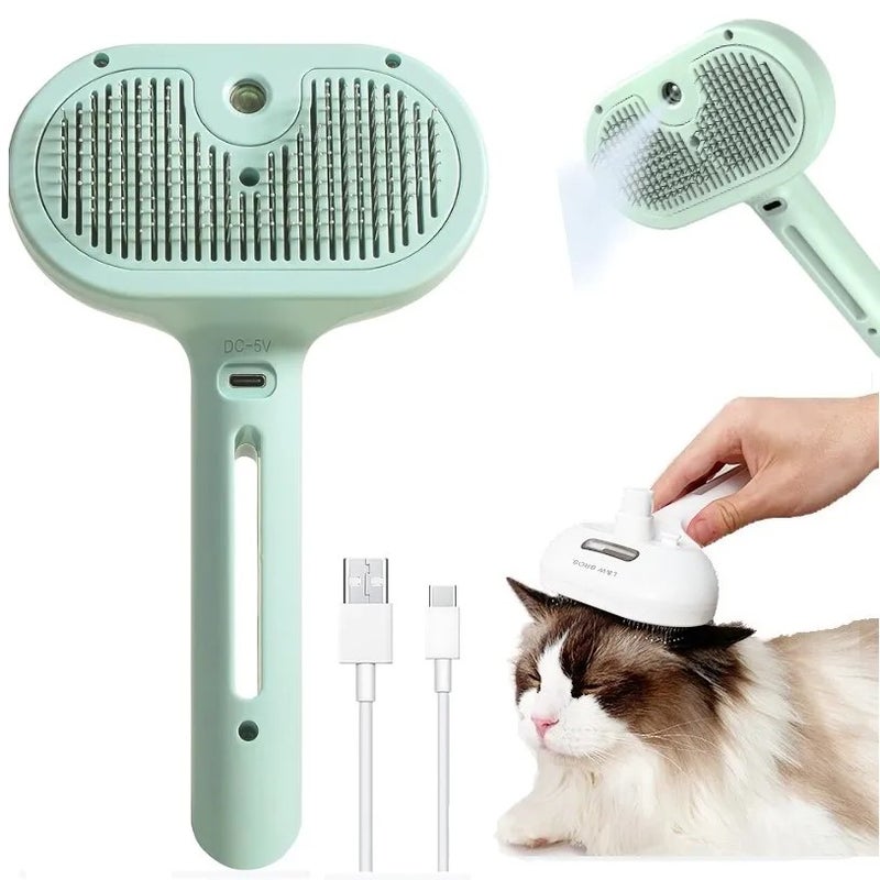 Bluejw Self Cleaning Cat & Dog Brush for Shedding - Static-Free Pet Grooming Brush - Removes Loose Hair & Prevents Flying Hair - Great for All Hair Types - Image 2