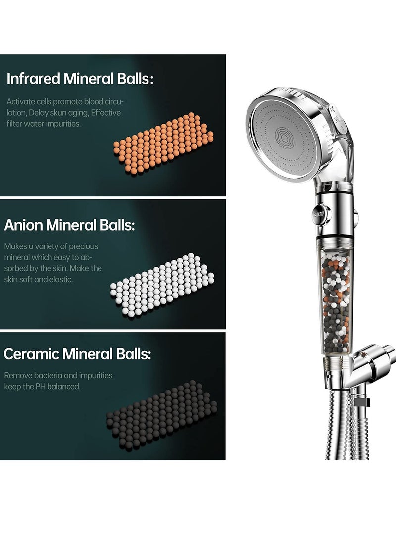 SKY-TOUCH High Pressure Filtered Shower Head for Hard Water and Filtering Impurities Hand Held Shower Head With Filter Balls. - Image 5
