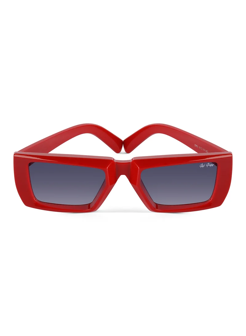 Woggles Red Pappy Lune Red Rectangle Sunglasses