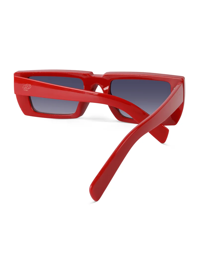 Woggles Red Pappy Lune Red Rectangle Sunglasses
