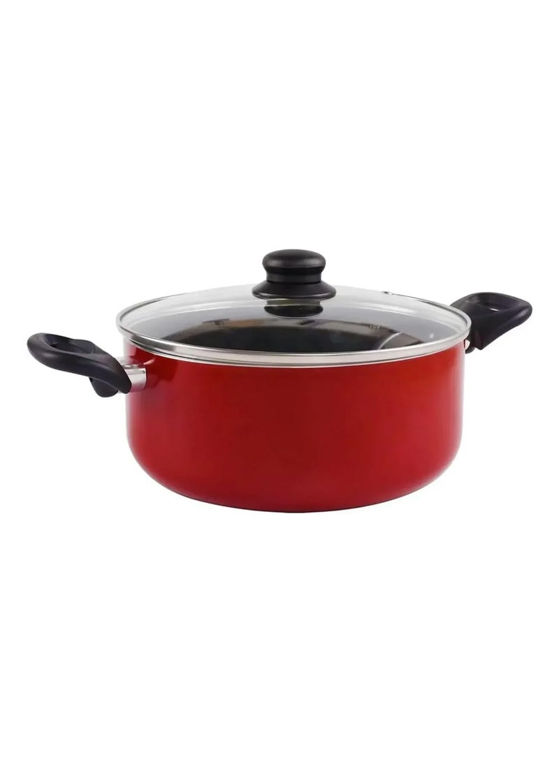 Bisbell Non-Stick Eco Cooking Pot with Glass Lid – 30CM Deep Casserole for Everyday Healthy Cooking - Image 1