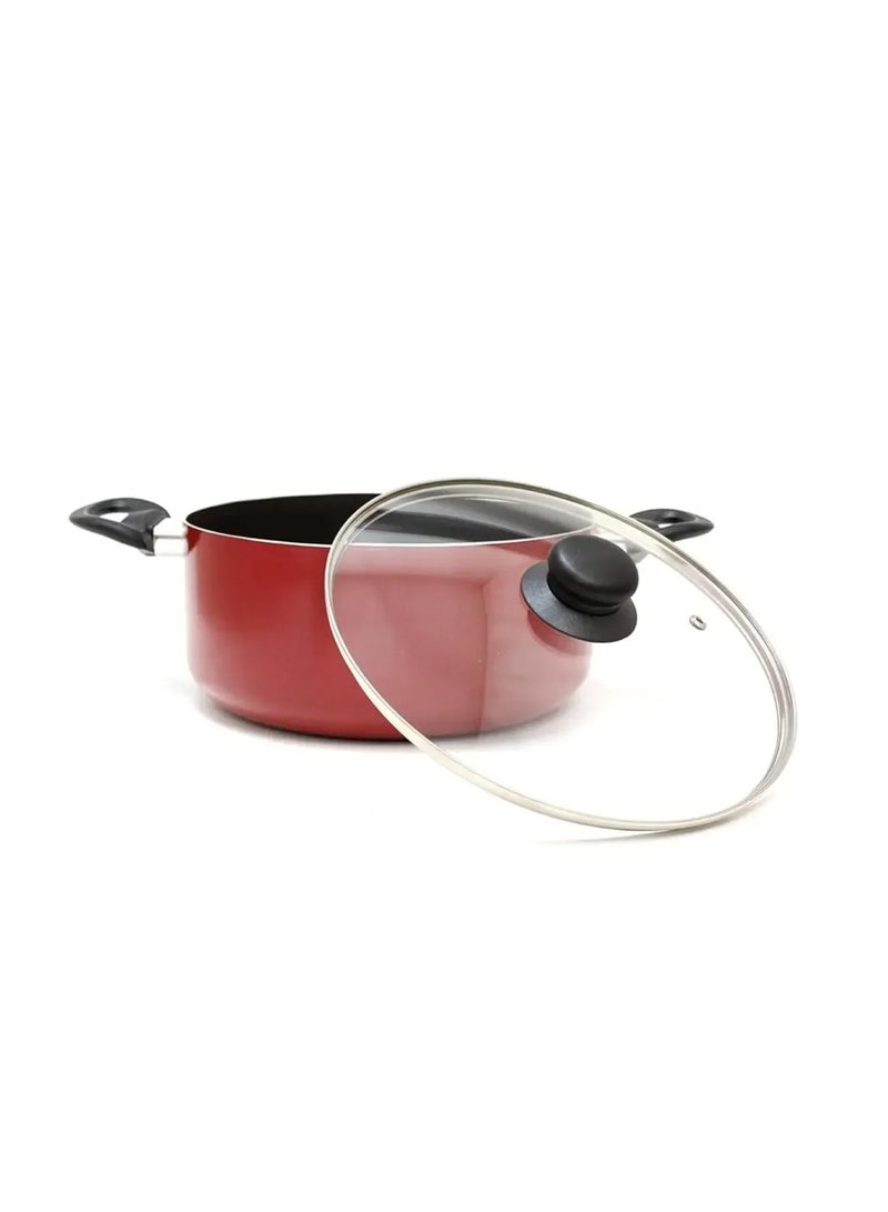 Bisbell Non-Stick Eco Cooking Pot with Glass Lid – 30CM Deep Casserole for Everyday Healthy Cooking - Image 2
