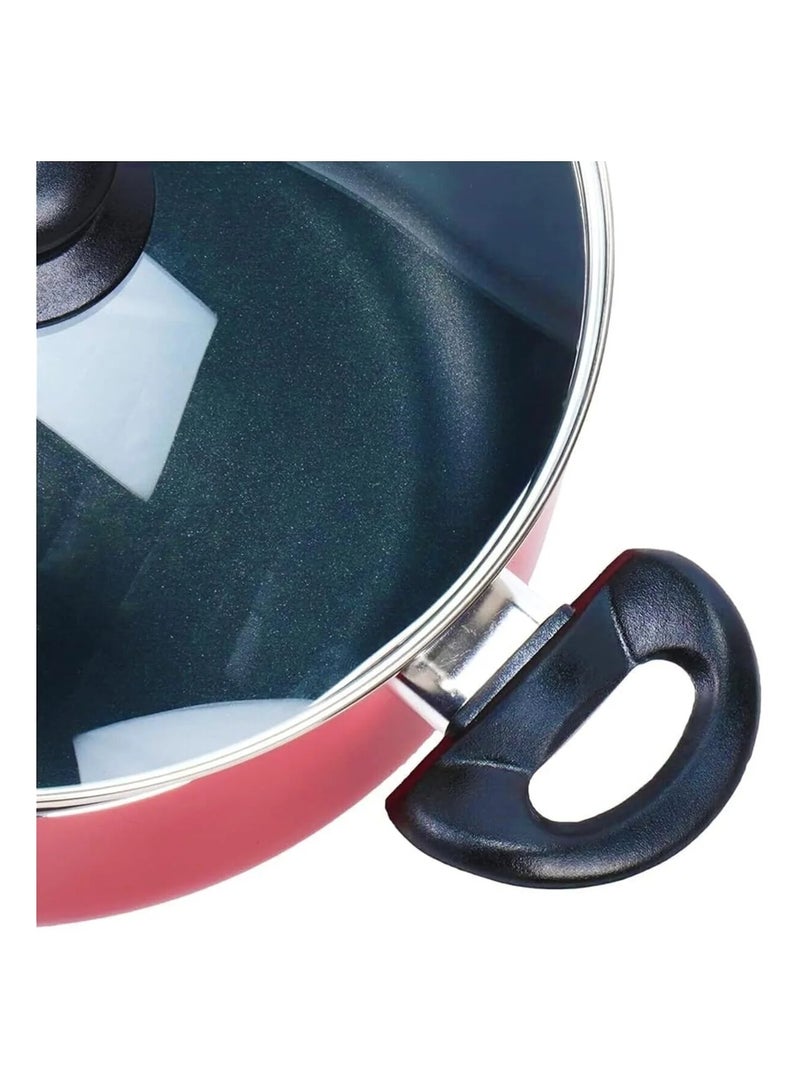 Bisbell Non-Stick Eco Cooking Pot with Glass Lid – 30CM Deep Casserole for Everyday Healthy Cooking - Image 3