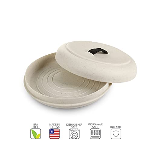 Dexas Durable Microwavable Tortilla Warmer XL 9.5 Inches, Natural Oat Color, Perfect for Warming Bread, Pancakes, Cornbread, Food Warmers - Image 2