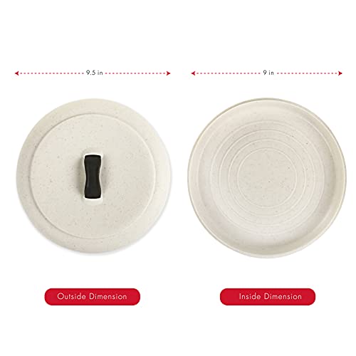 Dexas Durable Microwavable Tortilla Warmer XL 9.5 Inches, Natural Oat Color, Perfect for Warming Bread, Pancakes, Cornbread, Food Warmers - Image 3