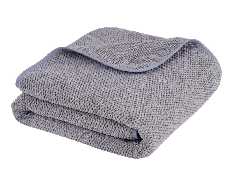 Fezora® Microfiber Contler Towels for Bath | Towels for Bath Large Size Bath Towel - Soft & Absorbent | 320 GSM | 1 Piece Bath Towel for Men/Women | 70 cms x 140 cms (Grey) - Image 1