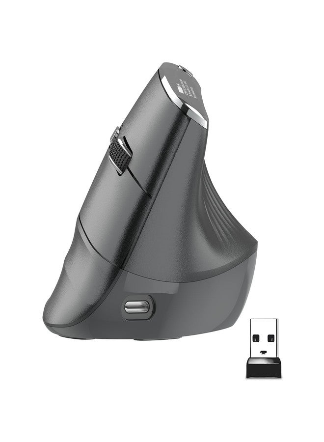 Eelexa Wireless Ergonomic Vertical Mouse: 2.4G Bluetooth Dual Mode Optical Computer Mice Compatible with Windows and MAC OS - Image 1