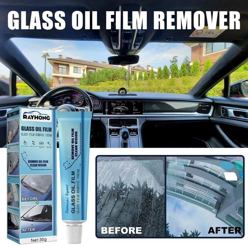 woobles Car Glass Oil Film Cleaner, Car Cleaner Glass Oil Film Remover Windshields Cleaning Liquid, Universal Car Glass Polishing Degreaser Cleaner Oil Film Clean Polish Paste (1Pcs) 1pcs - Image 5