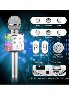 Generic Advanced Multifunctional Wireless Bluetooth Portable Karaoke Singing Microphone Speaker  - Image 2