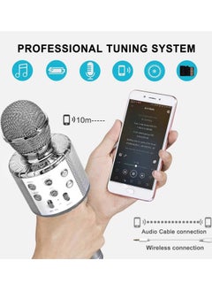 Generic Advanced Multifunctional Wireless Bluetooth Portable Karaoke Singing Microphone Speaker  - Image 3