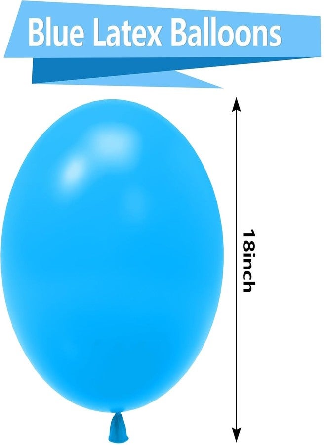FI - FLICK IN 5 Pcs Big Jumbo Light Blue Balloon for Themed Birthday Decoration Giant Large Latex Balloons for Photo Shoot, Wedding, Baby Shower, Birthday Party (Pack of 5) - Image 2