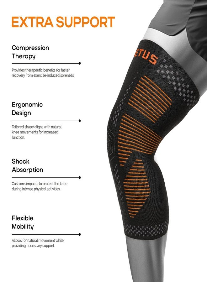 IMPETUS 3D Knee Armour, Knee Caps Compression Knee Support for Men & Women, Pain Relief & Injury Recovery & prevention, Ideal for Gym, Running, Sports & Workout Shock Absorption– Black, Medium (Pair) - Image 3