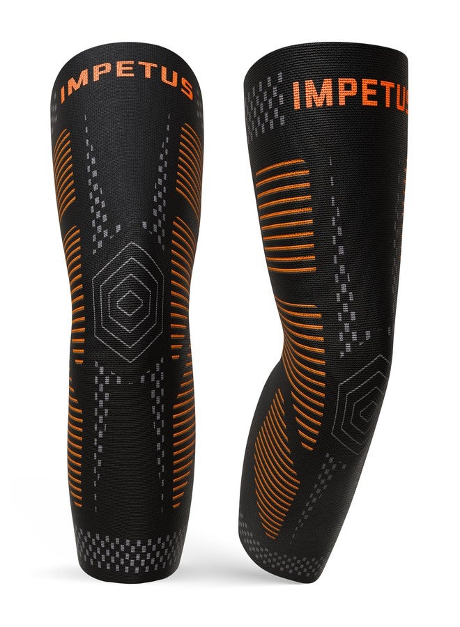 IMPETUS 3D Knee Armour, Knee Caps Compression Knee Support for Men & Women, Pain Relief & Injury Recovery & prevention, Ideal for Gym, Running, Sports & Workout Shock Absorption– Black, Medium (Pair) - Image 1