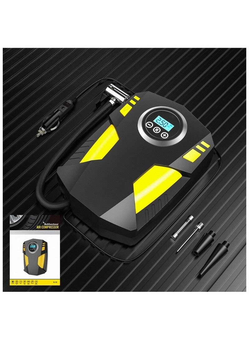 Auto Stop Tire Inflator, Digital Pressure Gauge Air Compressor, Portable Air Pump for Cars or Bicycles, Fast Inflation Tire Pump with LED Light - Image 1
