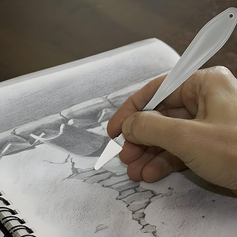 Luoshi 20 Pcs Sketch Drawing Tool Set | Blending Stumps, Eraser, Trimmer, Sponge & Brush | Charcoal & Pencil Art Tools for Students & Artists | Paper Art Shading Set (Set of 2) - Image 1